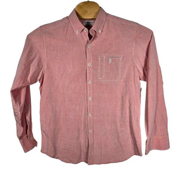 Tommy Bahama Button Down Shirt Medium Men's Long‎ Sleeve Red - Picture 2 of 9